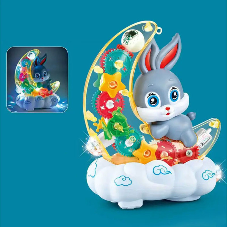 اسباب بازی مدل خرگوش چرخ دنده ای طرح ماه کد YJ-3043