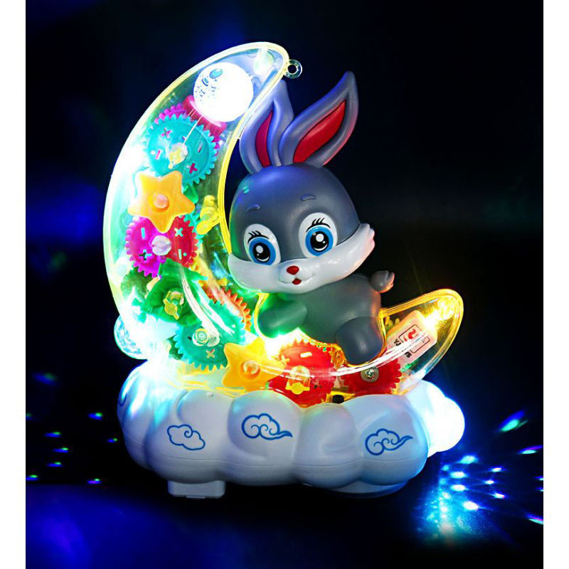 اسباب بازی مدل خرگوش چرخ دنده ای طرح ماه کد YJ-3043