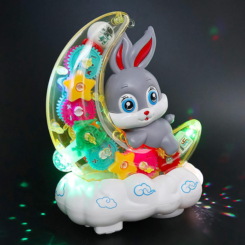 اسباب بازی مدل خرگوش چرخ دنده ای طرح ماه کد YJ-3043