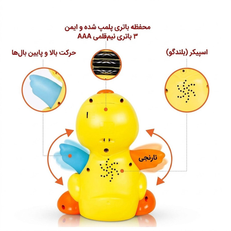 اسباب بازی هولا مدل اردک موزیکال کد 808