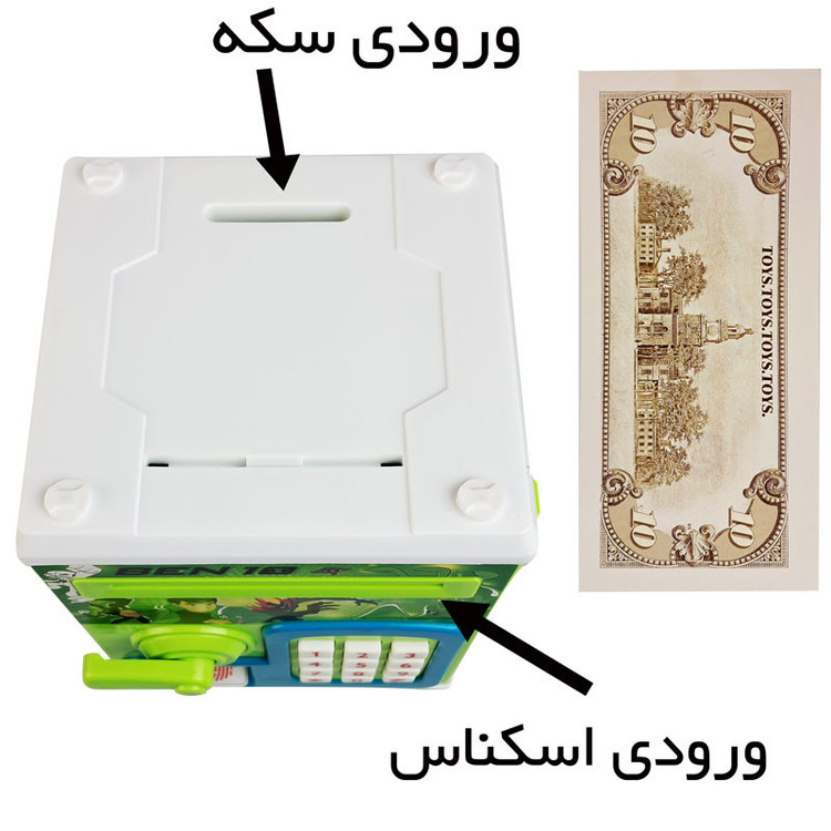 اسباب بازی مدل گاو صندوق اثر انگشتی رمزدار طرح بن تن کد WF-3002B10