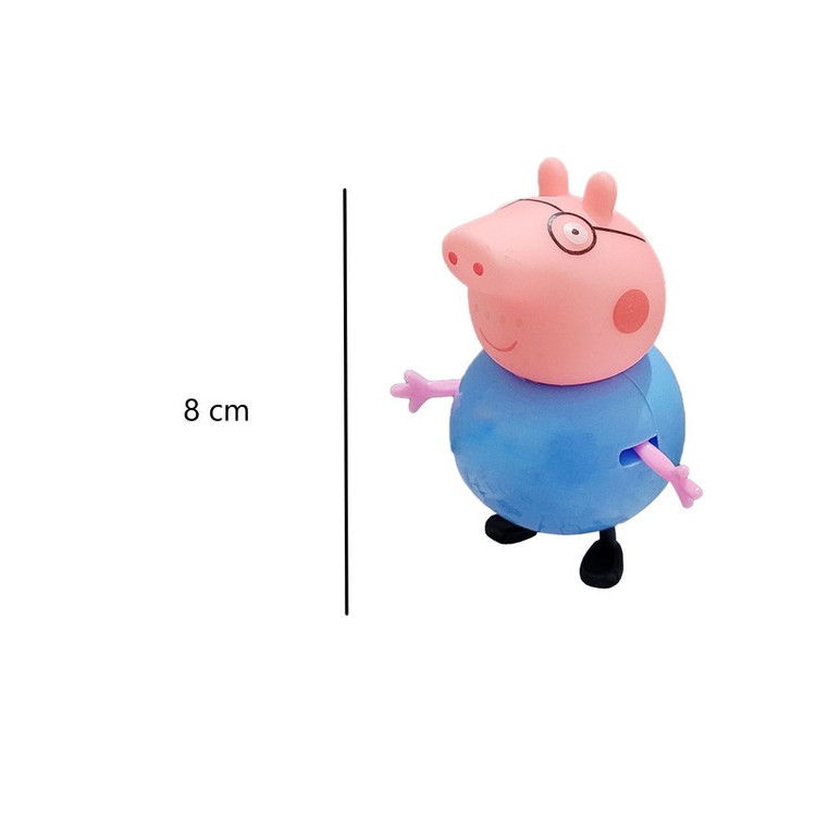 فیگور طرح پپاپیگ مدل Happy pig کد 100 مجموعه 4 عددی